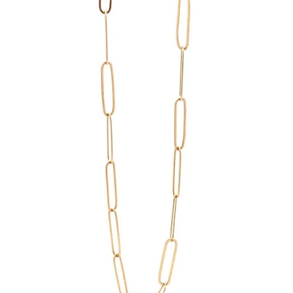 18K Yellow Gold Bracelet Paperclip 0.96 gram Size 8 inches - Picture 2 of 8